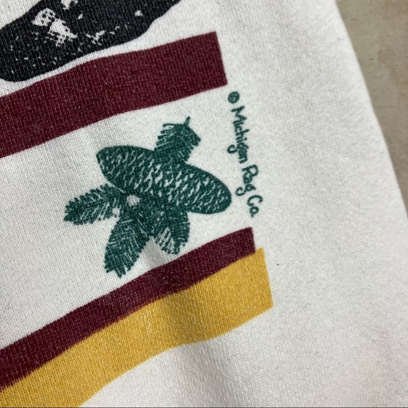Michigan Rag Co. VTG 80s Bear and Moose Print Sweatshirt Crewneck Sz Large USA - Picture 2 of 11